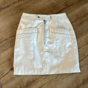 ASOS Whitr Pleather Mini Skirt with buckle closure & pocket details